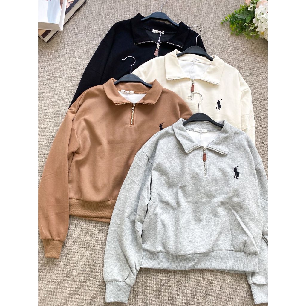 SWEATER POLO 365 || ATASAN SWEATER POLO WANITA TERBARU KEKINIAN || OOTD FASHION WANITA ||