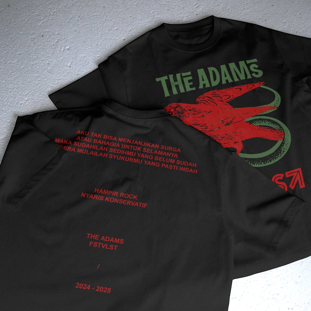 KAOS BAND THE ADAMS X FSTVLST ART DESAIN KUALITAS BAHAN PREMIUM KATUN COMBED - 029