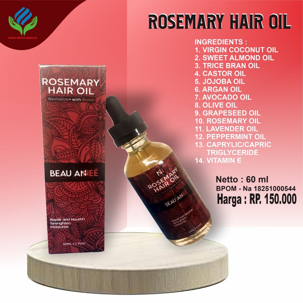 Rosemary Hair Oil Minyak rambut rosemary