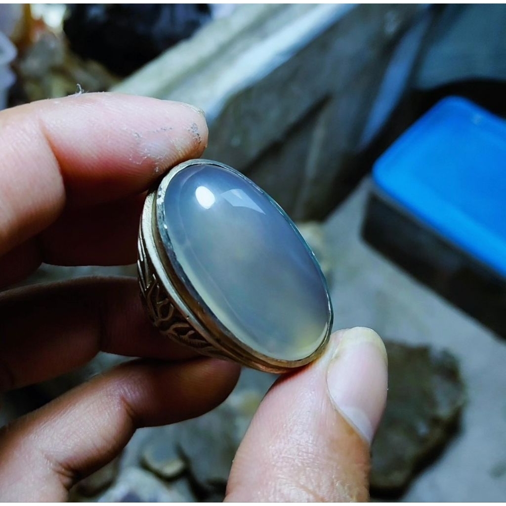 batu cincin Cimpago biru jumbo2 100rb an