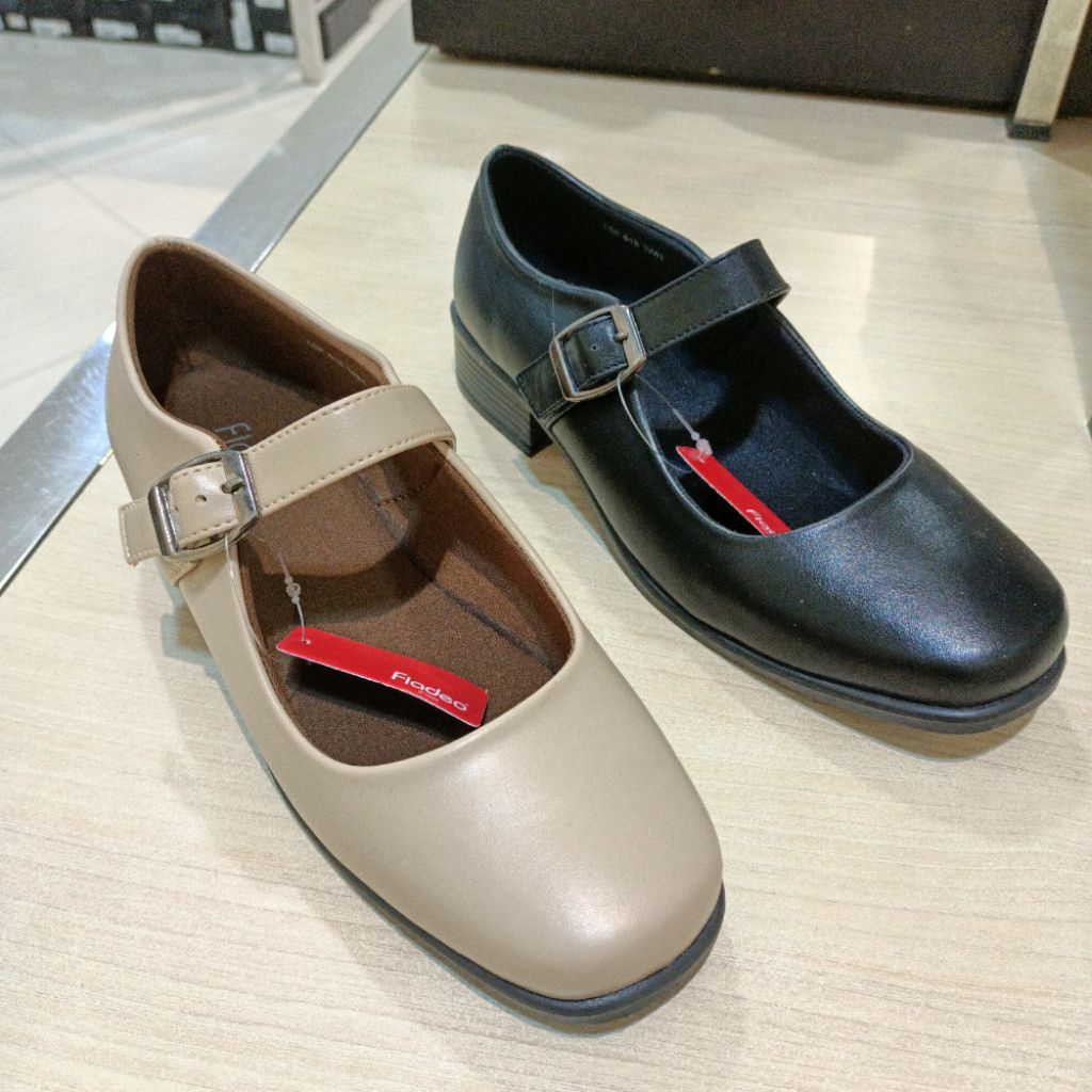 sepatu wanita fantofel heels 3cm FLADEO original