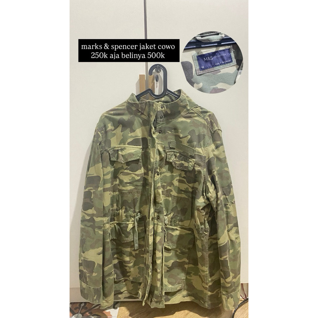 preloved jaket cowo marks & spencer