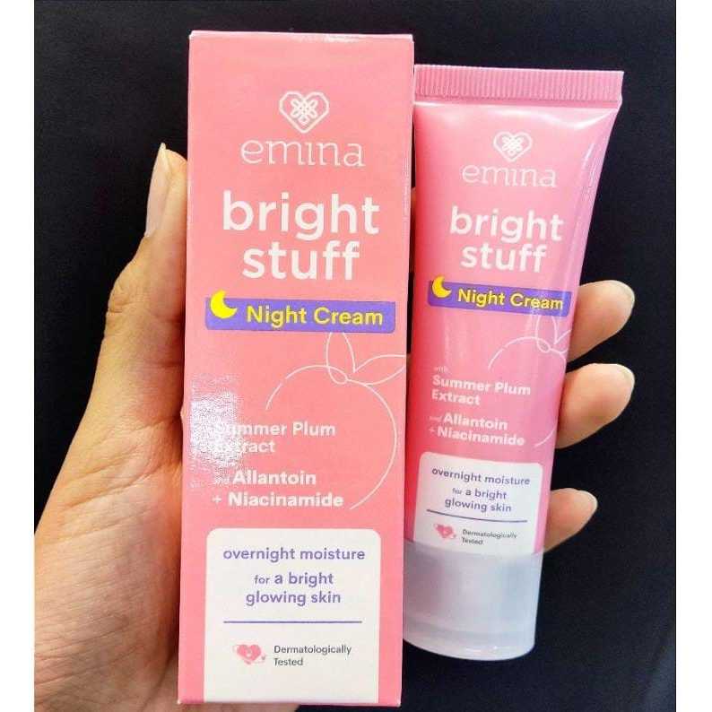 EMINA BRIGHT STUFF NIGHT CREAM OVERNIGHT BORRIER LOCH-EMINA BRIGHT STUFF NIGHT CREAM SUMMER PLUM EXT