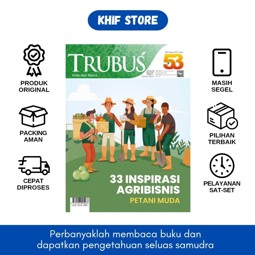 Buku Majalah Trubus Edisi 637 Desember 2022 - 33 Inspirasi Agribisnis Petani Muda by Tim Majalah Tru
