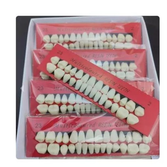 GIgi Caiyu Full Set 1 Set isi 28 Gigi Palsu Resin Akrilik Acrylic Caiyu Full Set 28 Gigi Full Set Gi