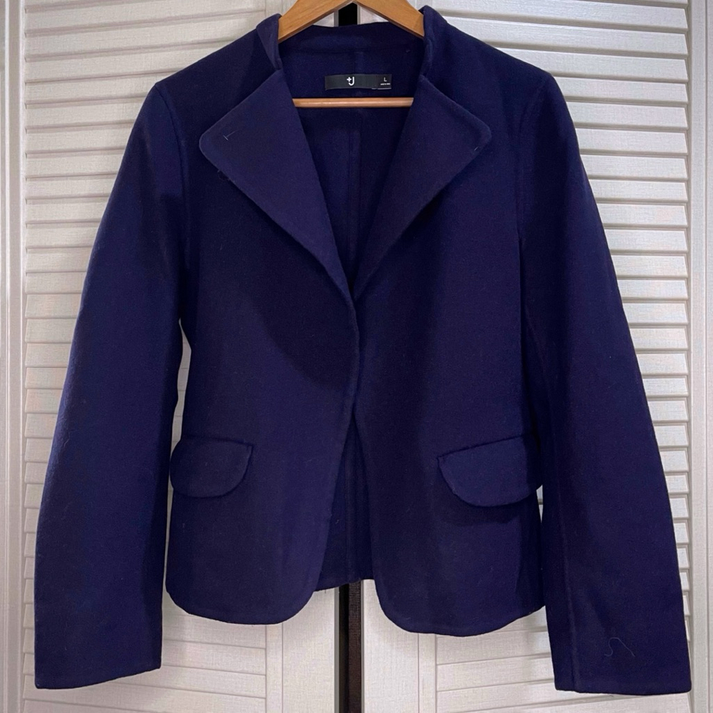 Brand New - Uniqlo x Jil Sander - +J Double Face Collarless Jacket - Navy - Size L