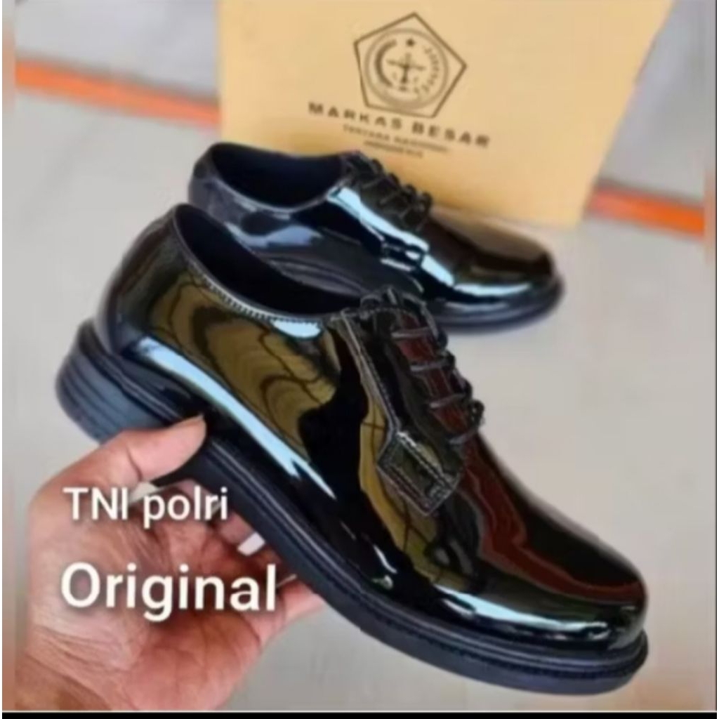 sepatu pdh pria  TNI-Polri kilap