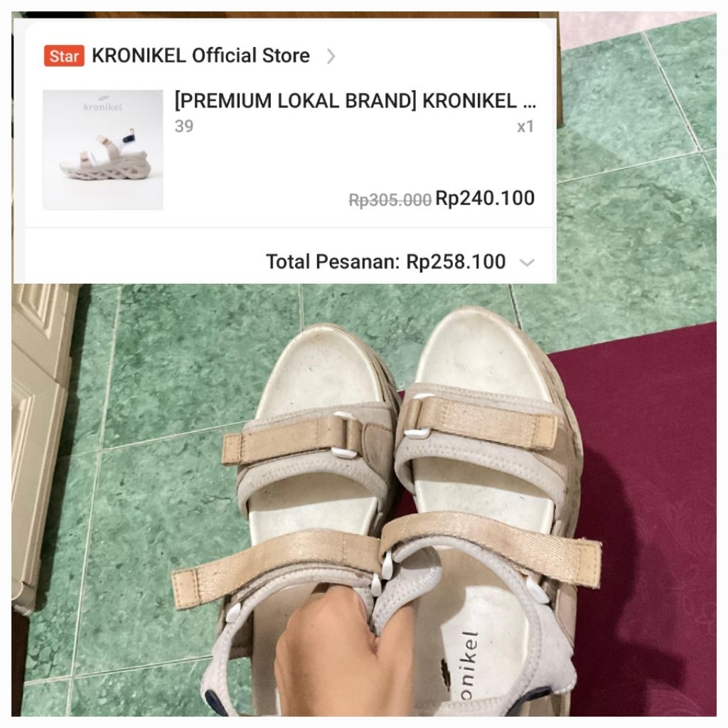 preloved second sepatu sandal kronikel project size 39