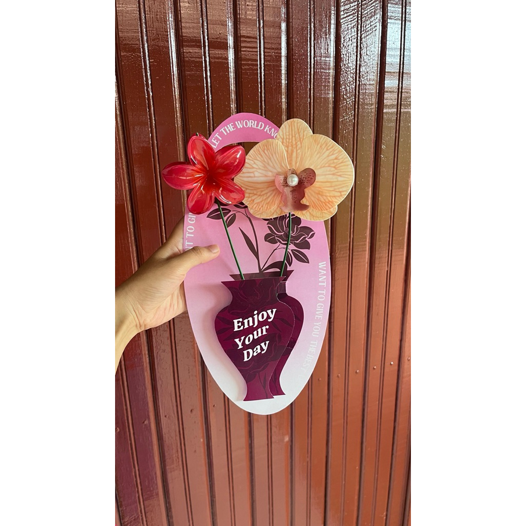 Buket jepit bunga, gift gradulation, gift sidang skripsi, gift sempro