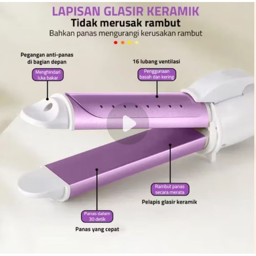 GM Bear Catokan Rambut Curly 2 in 1 catokan rambut lurus dan keriting