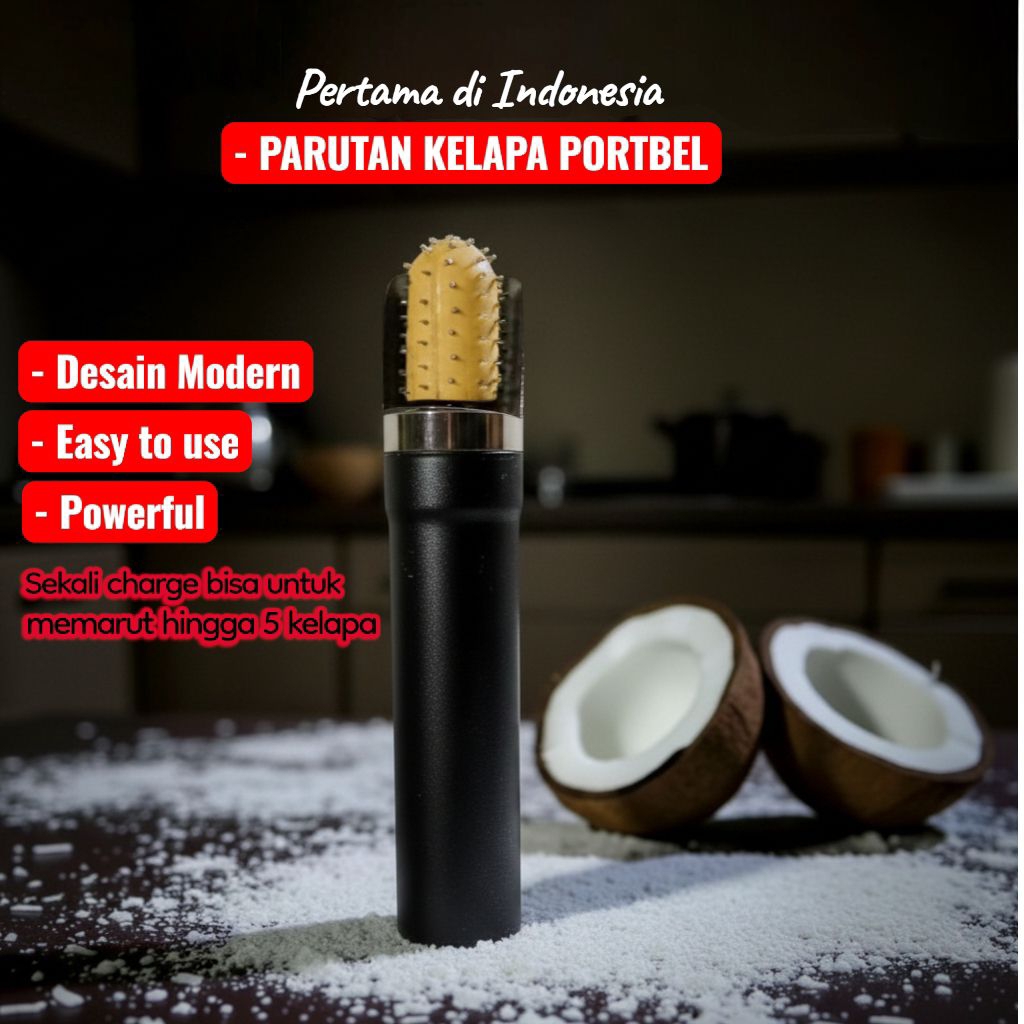 PARUTAN KELAPA PORTABLE ELEKTRIK MINI GENGGAM