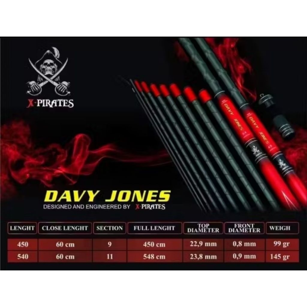 joran tegek x- pirates Davy jones 540cm