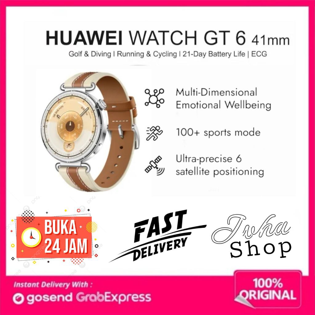 huawei watch gt 6 41mm brown garansi resmi
