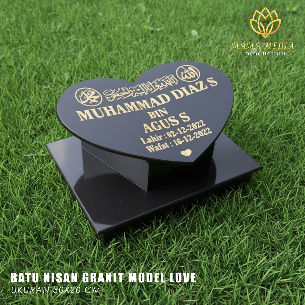 TUGU NISAN MAKAM MODEL LOVE 20X30 CM
