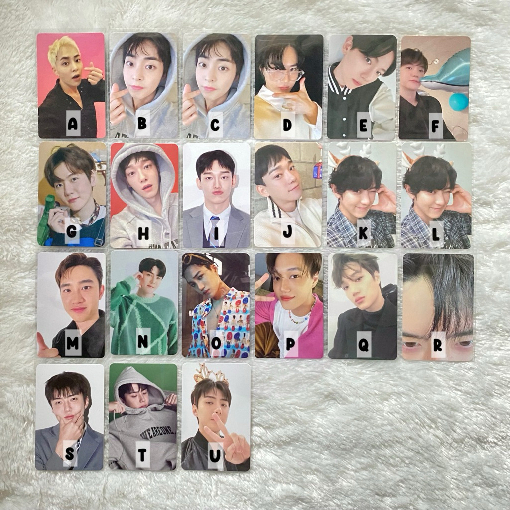 ready stock exo photocard pc poca xiumin suho baekhyun chen chanyeol kyungsoo d.o kai sehun fanmeeti