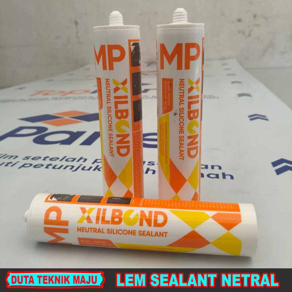 XILBOND Lem sealant netral lem kaca alumunium TANPA BAU / kayu / logam / plastik / metal