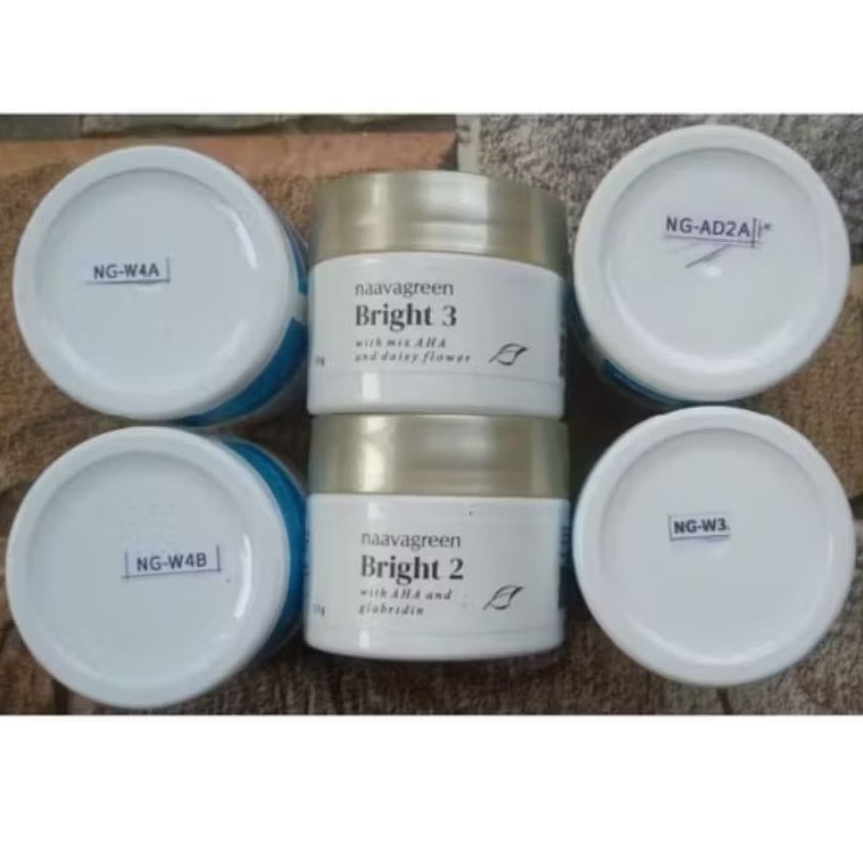 Naava green cream malam whitening W4A W4B BRT 2,3,4 Produk Ori klinik naavagreen