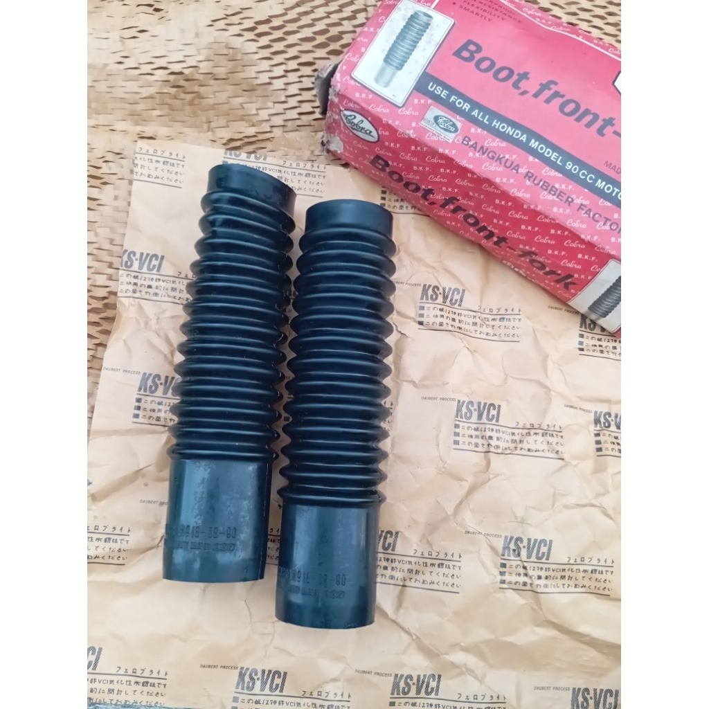 Boot front fork karet shock depan Honda s90 cs90 cb125s cd90 ct110 cobra NOS