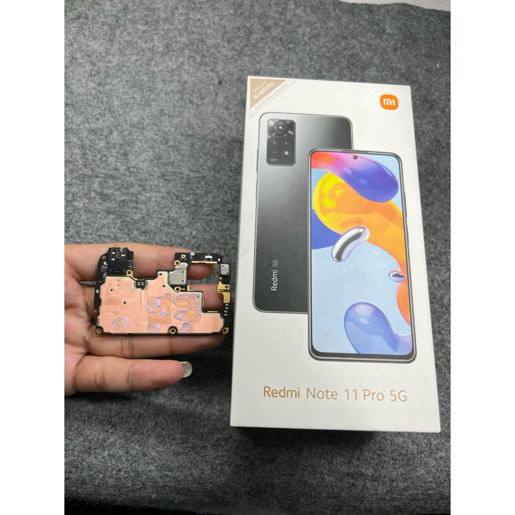 MESIN MOTHERBOARD XIAOMI REDMI NOTE 11 PRO 5G 8/128 NORMAL TESTED SET KARDUS IMEI JODOH