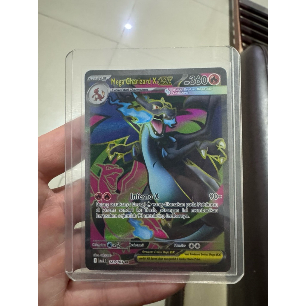 Kartu Pokemon TCG Kobaran Biru Mega Charizard X SR