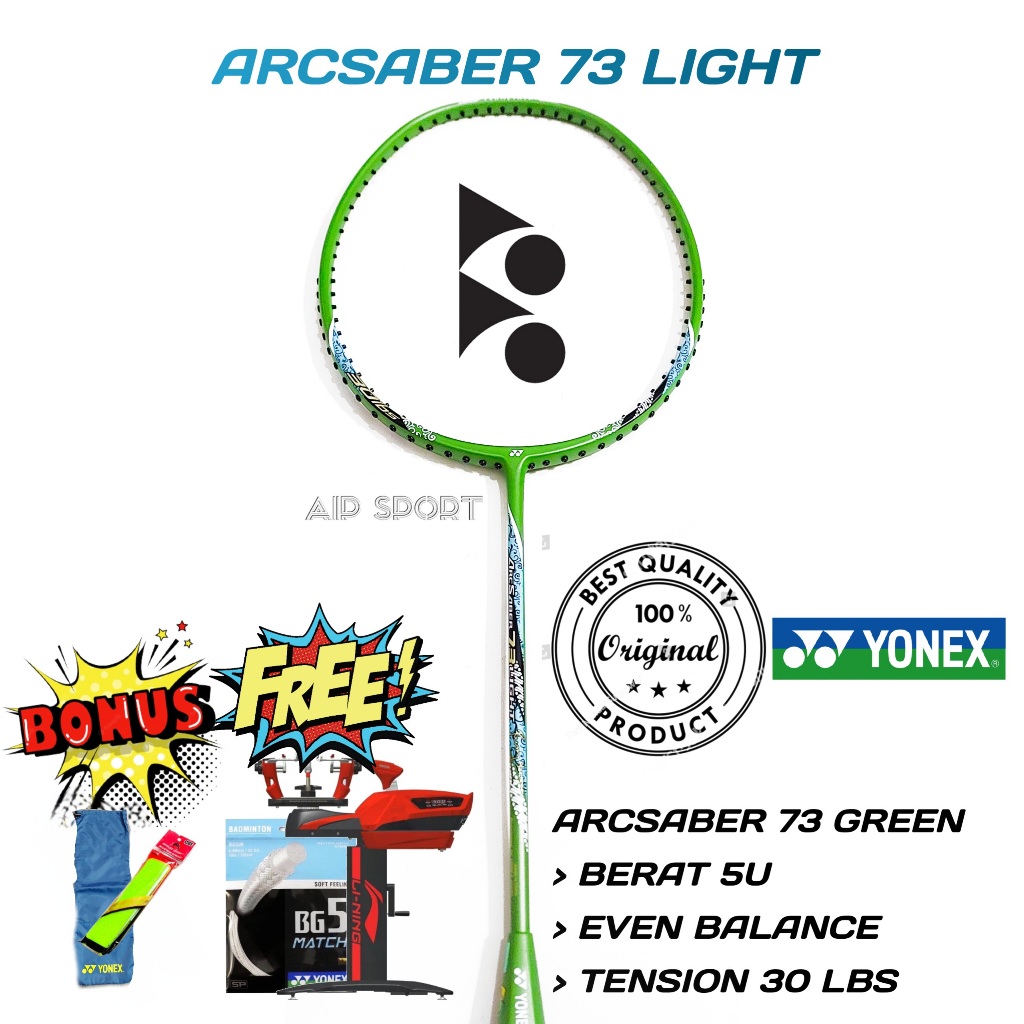 Raket Badminton Yonex Original Arcsaber 73 Light Rudi Hartono