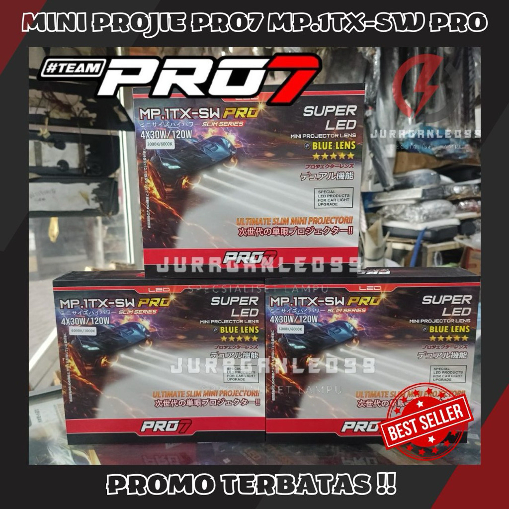 MINI PTOJIE PRO7 MP. 1TX - S / MP1TX SLIM Blue Lens 4x25W / MP1TXS