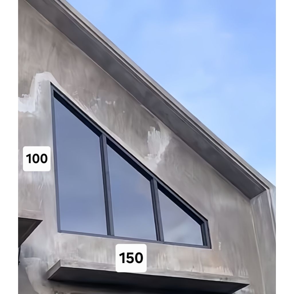 jendela aluminium 100x150 free packing kayu