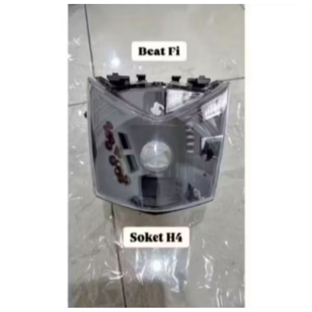Headlamp Reflektor Depan Beat Fi 2012-2015 Custom Dudukan H4