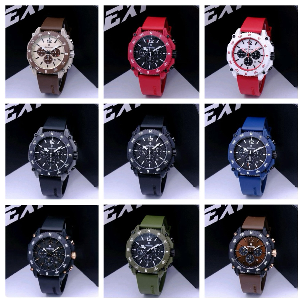 JAM TANGAN PRIA EXPEDITION E 3009 E3009 EXP3009 RUBBER ORIGINAL BERGARANSI