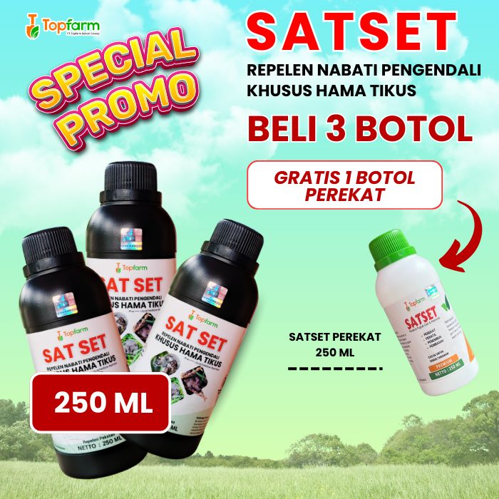 Promo Beli 3 Gratis Perekat 250 ML / Repelen Nabati Tikus / Obat Tikus Untuk Sawah / Pembasmi Hama T