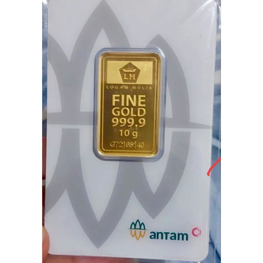 Logam Mulia Emas Antam 10 Gram - Kadar 99.99%, Kemasan Certicard, Keamanan Investasi