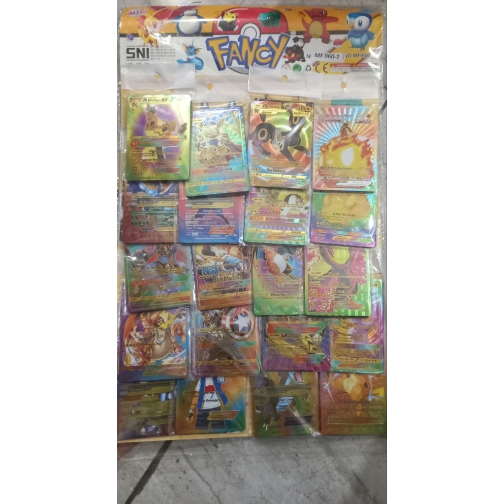 KARTU POKEMON EMAS FANCY ISI 7CARD