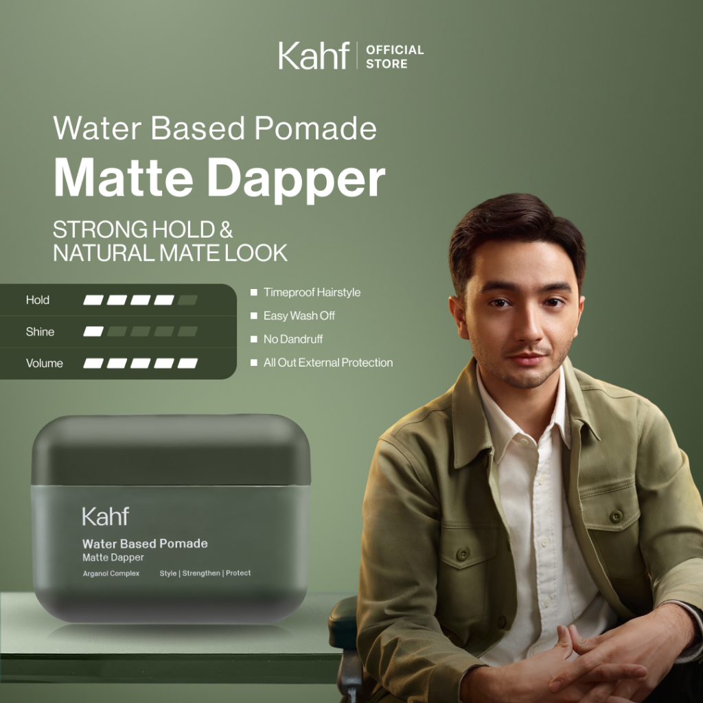 [POMADE NIKAHAN BRE] Kahf Water-based Pomade Matte Dapper 70 g - Pomade Rambut Pria - Approved by Ba
