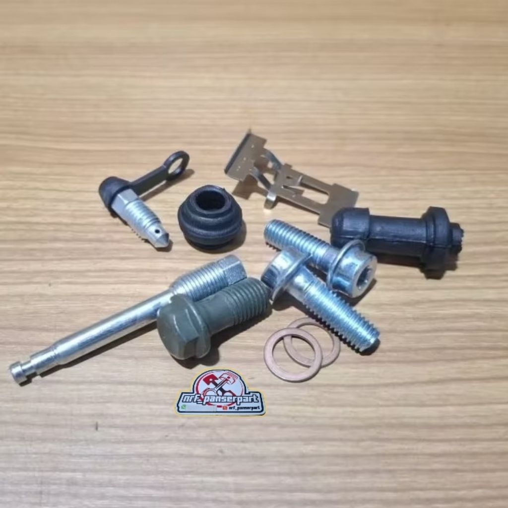 PAKET BAUD KALIPER REM CAKRAM DEPAN//MUR BAUT CALIPER KEPALA BABI HONDA BEAT VARIO SCOOPY SPACY BLAD