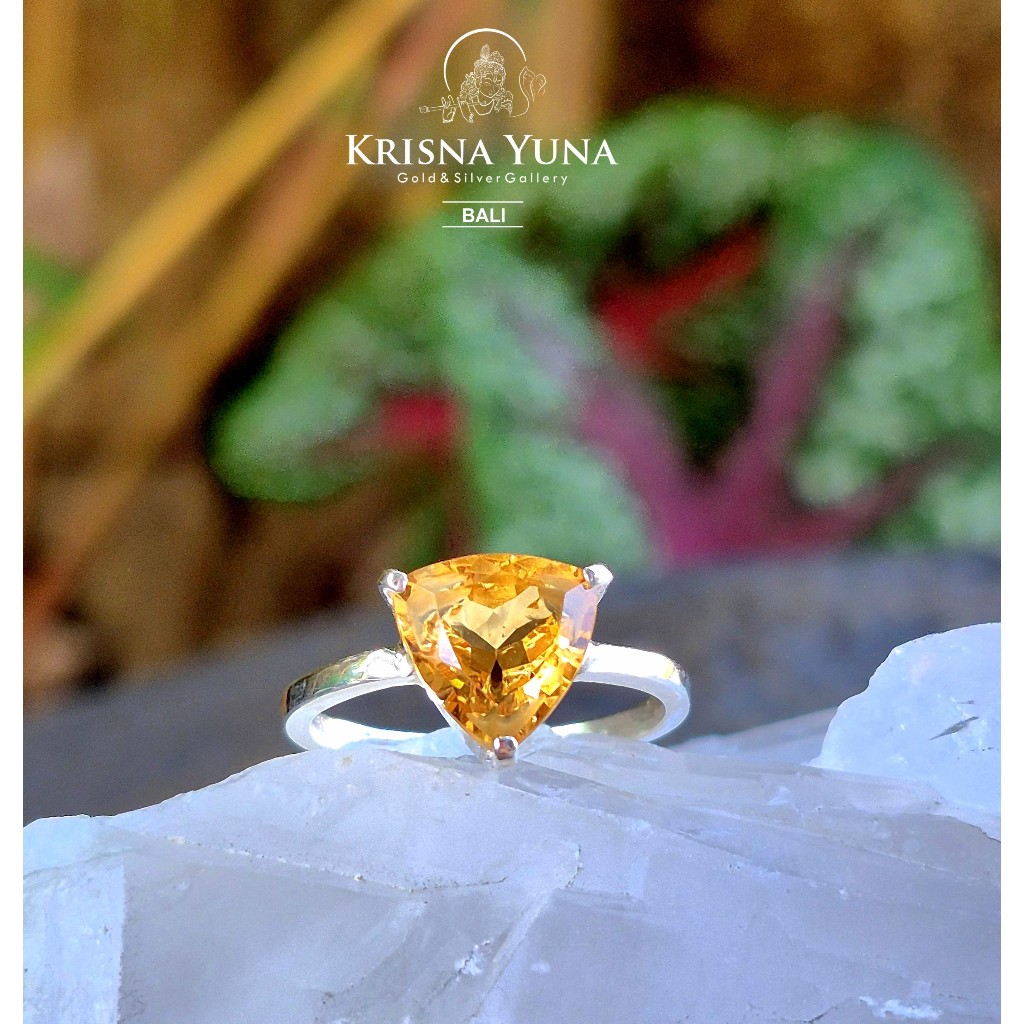 Natural Golden Citrine Ring