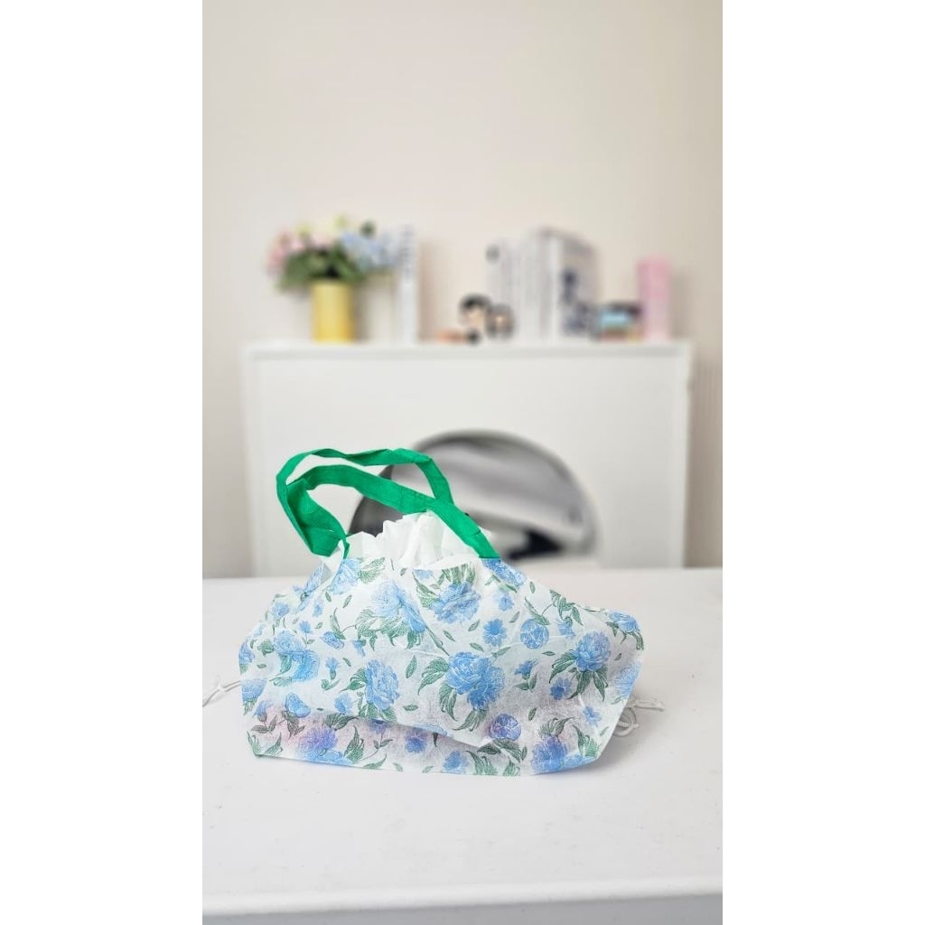Tas Box Nasi Serut motif Bunga Tas Spunbond bekal multifungsi