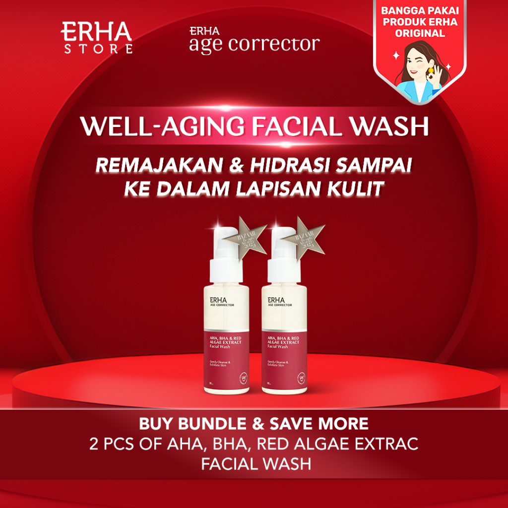 ERHA Twin Flame Age Corrector Facial Wash 90ml - Sabun Wajah Anti Aging