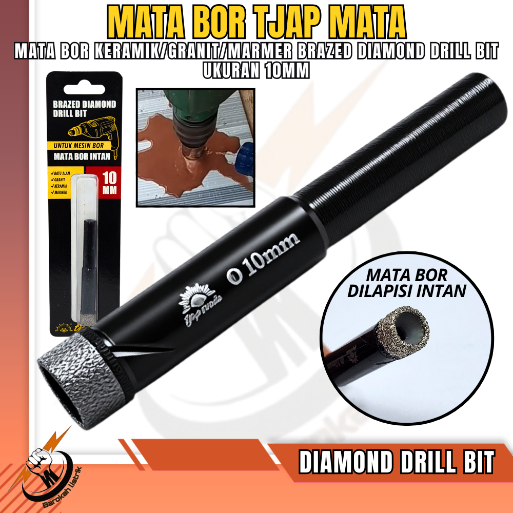 10mm Mata Bor Keramik Marmer Granit Tajam Presisi Tjap Mata 10mm Mata Bor Intan Diamond Core Bit Ori
