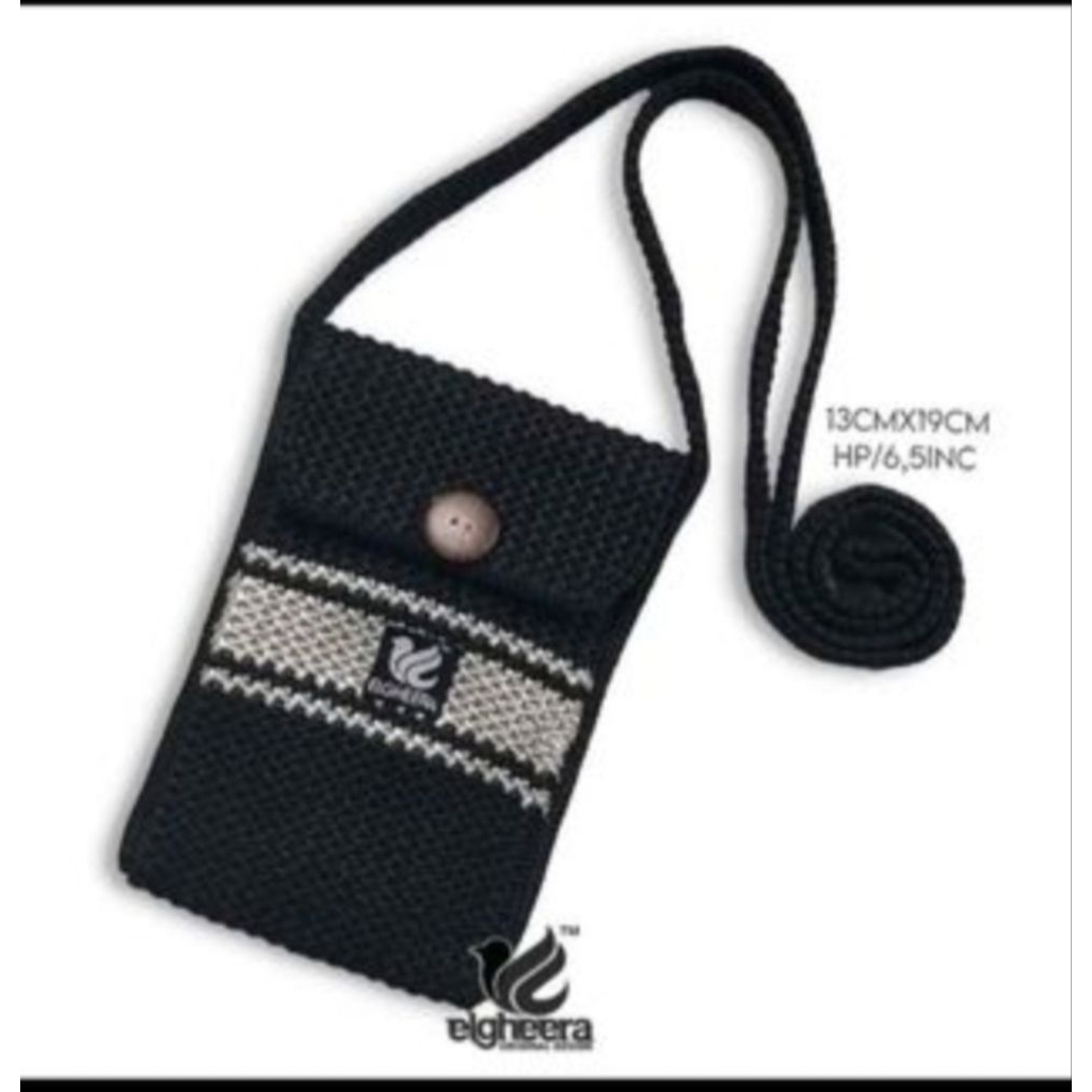 Tas slempang rajut Hp strips pria/wanita