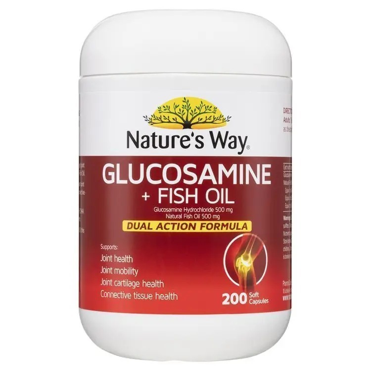 nature's way glucosamine + fish oil 200 soft capsules