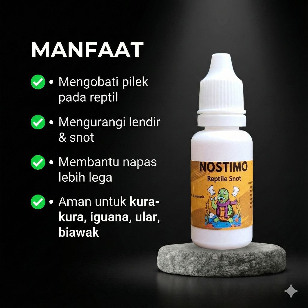 “Nostimo – Obat Pilek Reptil | Obat Pilek Kura-Kura, Sulcata, Ular, Iguana