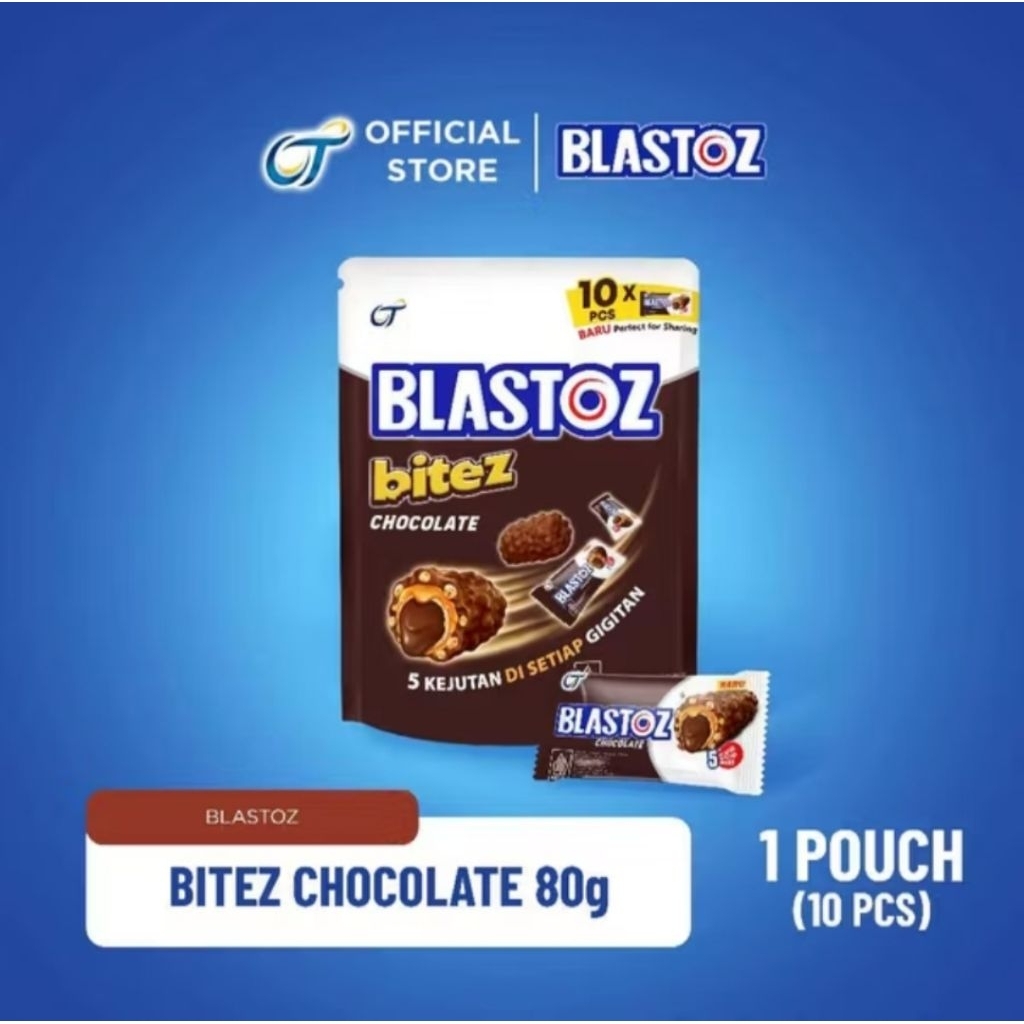 Blastoz bites chocolate pouch 80gr