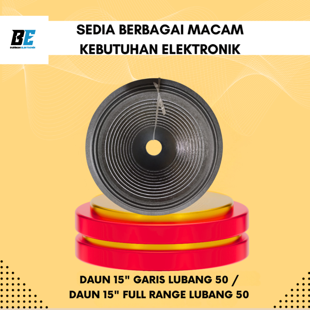 Daun Conus Speaker 15 Inch Coil 2 Inch 5 Cm 50 Mm Garis / DAUN 15" 2 RIM 50 MM