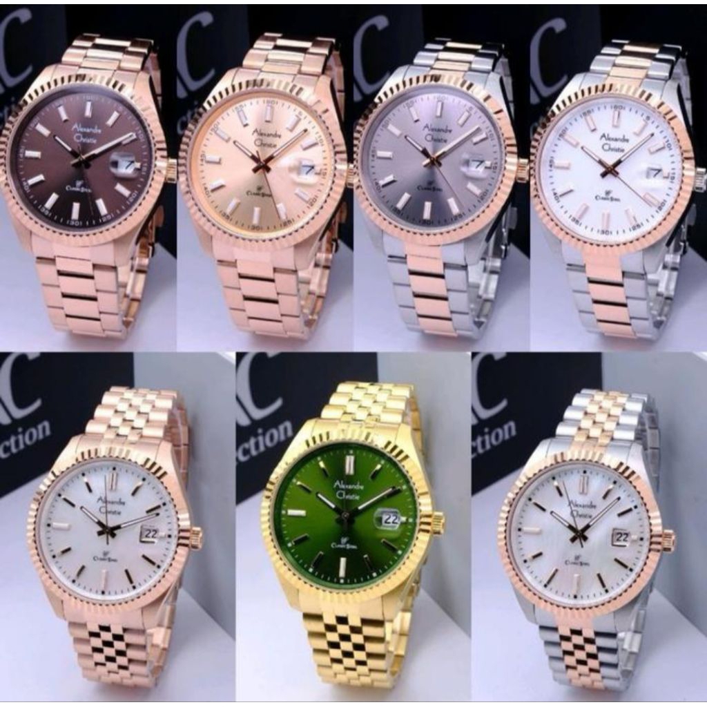 JAM TANGAN PRIA ALEXANDRE CHRISTIE AC 5002 AC5002/AC 5007 AC5007 ORIGINAL -GOLD GREEN