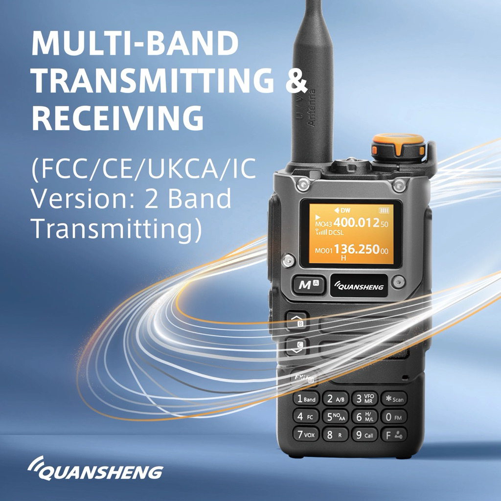 HT Quansheng UV-K6 Multiband VHF UHF Walkie Talkie UVK6 UV-K5(8) Multi Air Band