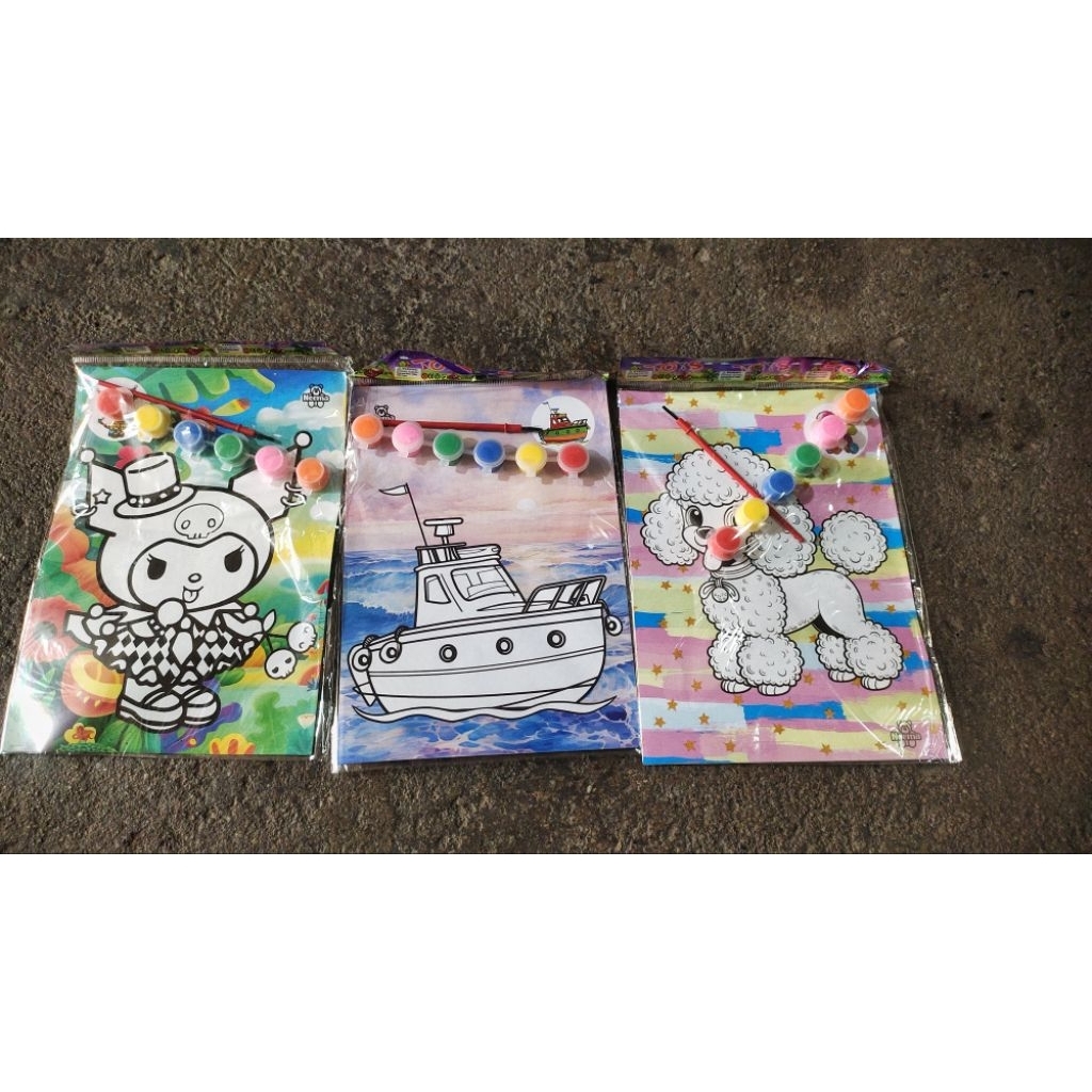 buku mewarnai cat air
