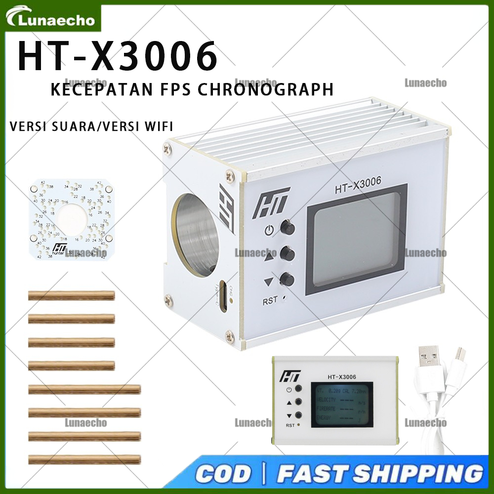 Chrono HT-X3006 WiFi Version 2025 Original Hante | Alat Ukur Kecepatan FPS Peluru/AEG Digital Akurat