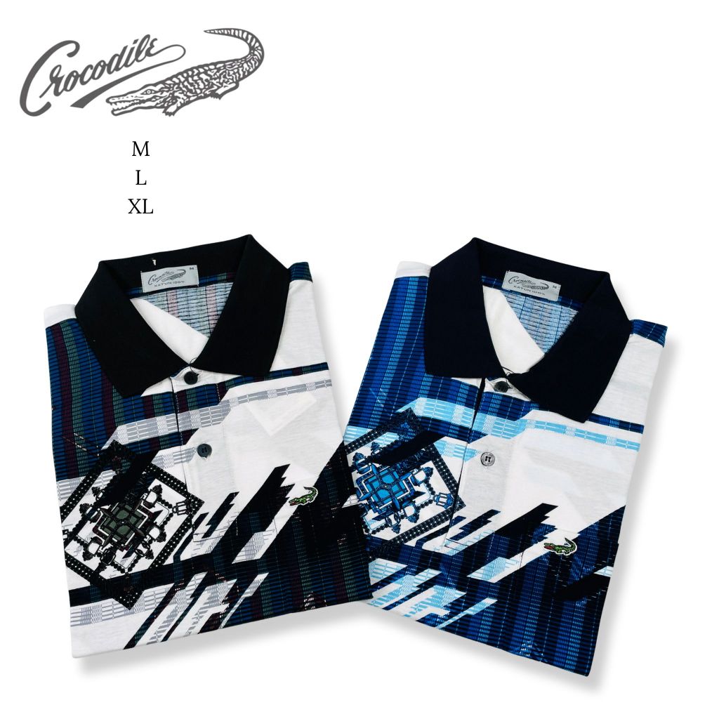 CROCODILE Kaos Polo Pendek Stretch Hijau Original Pria 0482