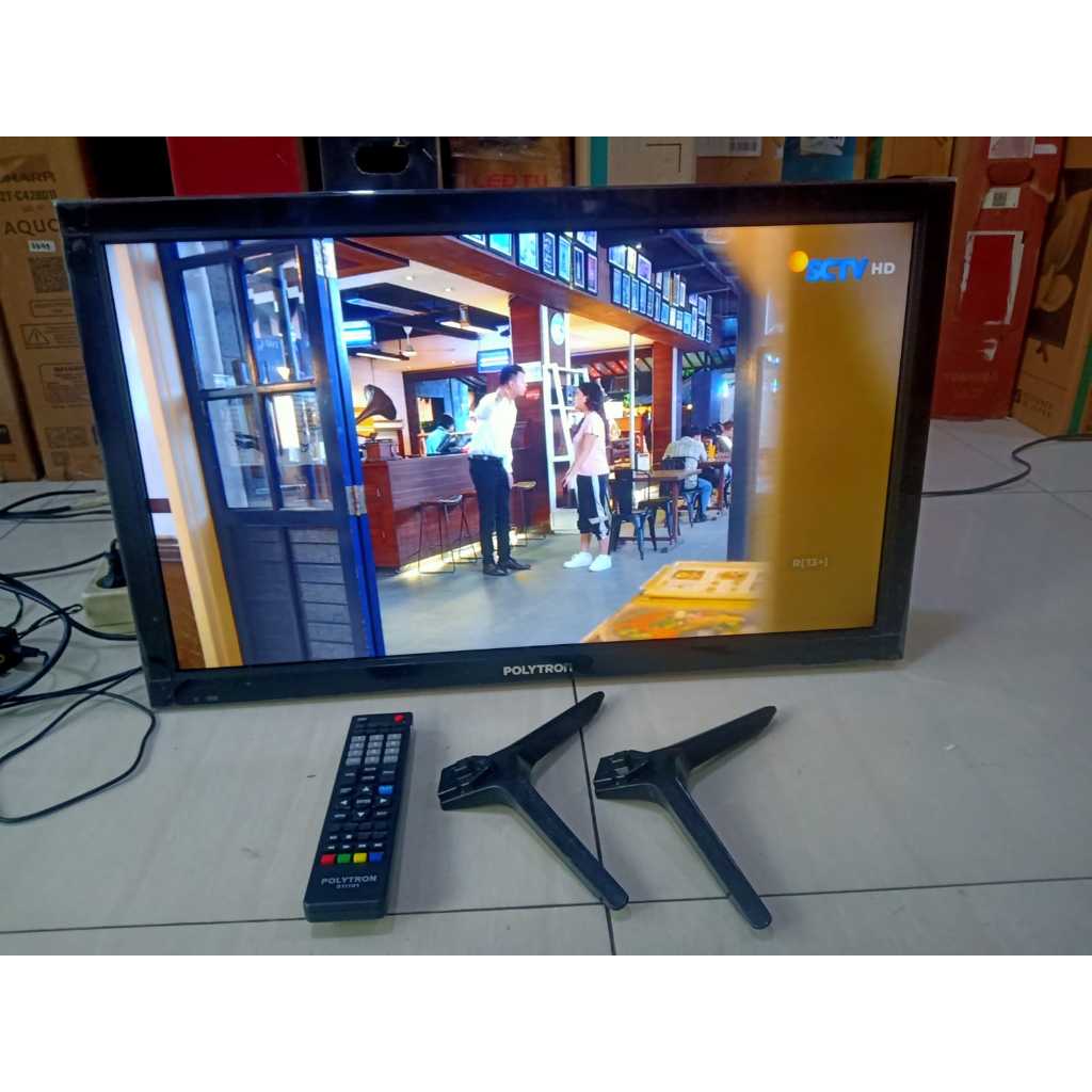 TV LED POLYTRON 24IN DIGITAL TV SIAP PAKAI TANPA STB BEKAS