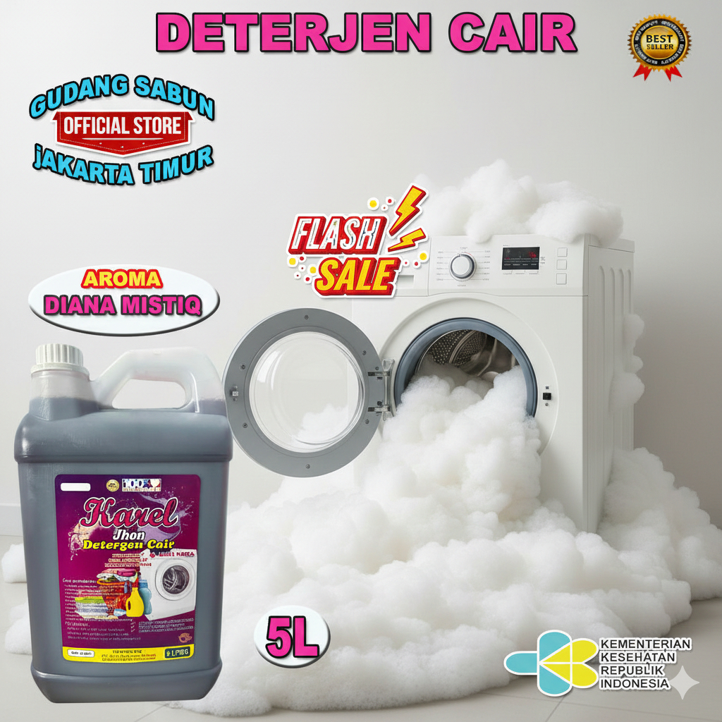 Karel John Deterjen Cair  Aroma Akasia Grade A Ukuran 5 Liter